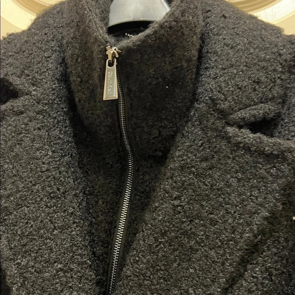 Calvin Klein Women’s Black Long Coat XL Pea Coat Classic Winter Outerwear
